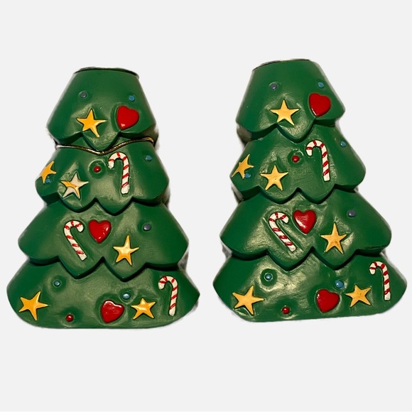Christmas Tree Candle Holders Made By American Greeting for “Forget Me Not” line - Picture 1 of 10